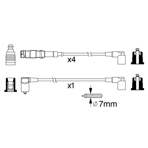 Sada zapaľovacích káblov BOSCH 0 986 356 333 - obr. 4