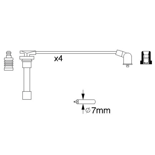 Sada zapaľovacích káblov BOSCH 0 986 356 793 - obr. 4
