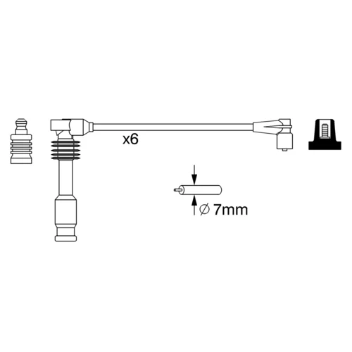Sada zapaľovacích káblov BOSCH 0 986 357 050 - obr. 4