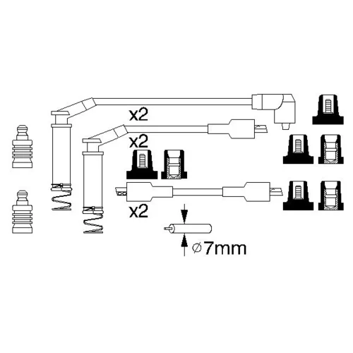 Sada zapaľovacích káblov BOSCH 0 986 357 125 - obr. 4