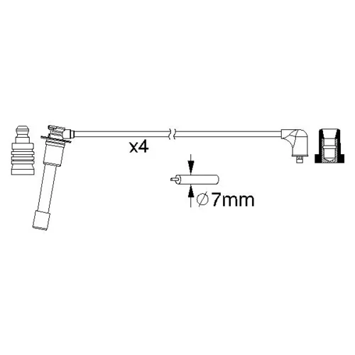 Sada zapaľovacích káblov BOSCH 0 986 357 149 - obr. 4