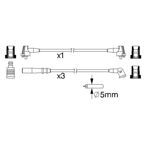 Sada zapaľovacích káblov BOSCH 0 986 357 222 - obr. 4