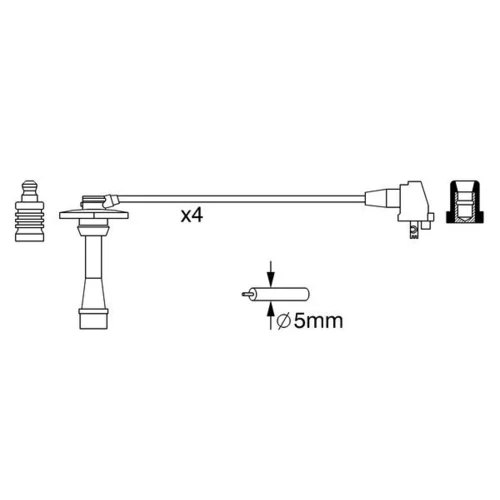 Sada zapaľovacích káblov BOSCH 0 986 357 259 - obr. 4