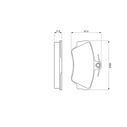 Sada brzdových platničiek kotúčovej brzdy 0 986 460 989 /BOSCH/ - obr. 4