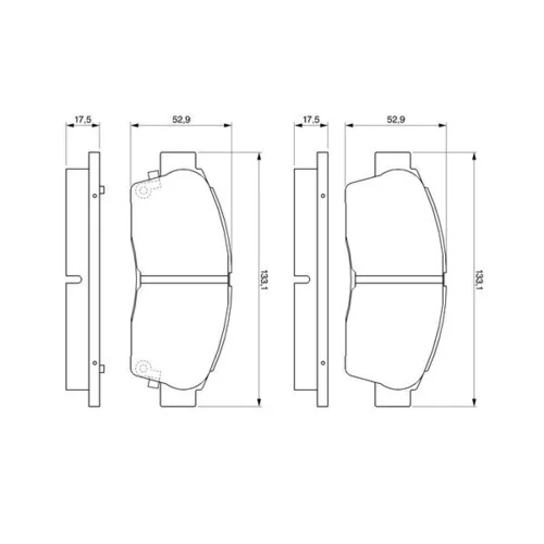 Sada brzdových platničiek kotúčovej brzdy BOSCH 0 986 461 123 - obr. 4