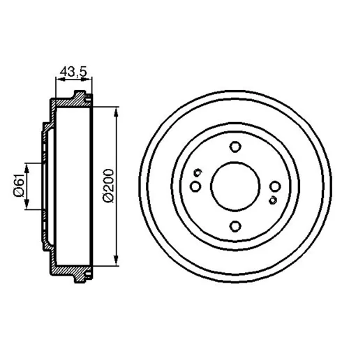 Brzdový bubon 0 986 477 081 /BOSCH/