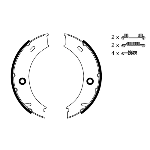 Sada brzd. čeľustí parkov. brzdy BOSCH 0 986 487 611 - obr. 4