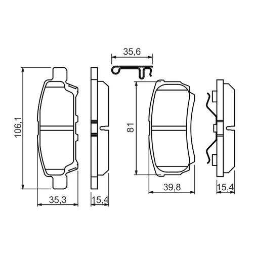 Sada brzdových platničiek kotúčovej brzdy BOSCH 0 986 494 502 - obr. 6