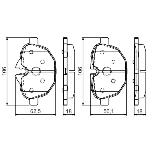 Sada brzdových platničiek kotúčovej brzdy BOSCH 0 986 495 442 - obr. 5