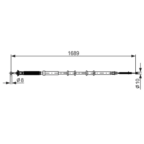 Ťažné lanko parkovacej brzdy BOSCH 1 987 477 975 - obr. 4