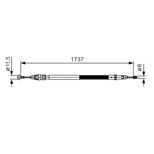 Ťažné lanko parkovacej brzdy 1 987 482 008 /BOSCH/