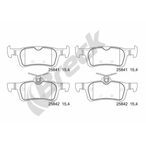 Sada brzdových platničiek kotúčovej brzdy BRECK 25841 00 704 00