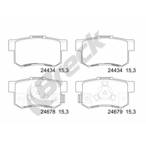Sada brzdových platničiek kotúčovej brzdy BRECK 24434 00 704 00