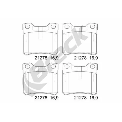 Sada brzdových platničiek kotúčovej brzdy BRECK 21278 10 701 00