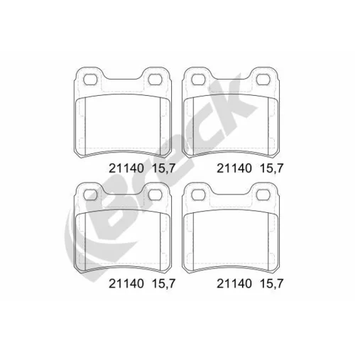 Sada brzdových platničiek kotúčovej brzdy BRECK 21140 00 704 00