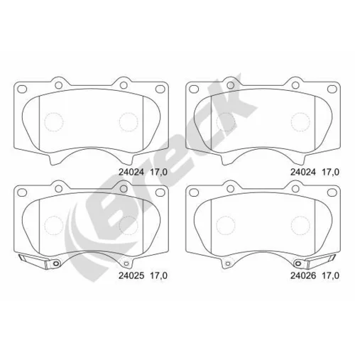Sada brzdových platničiek kotúčovej brzdy BRECK 24024 00 701 10