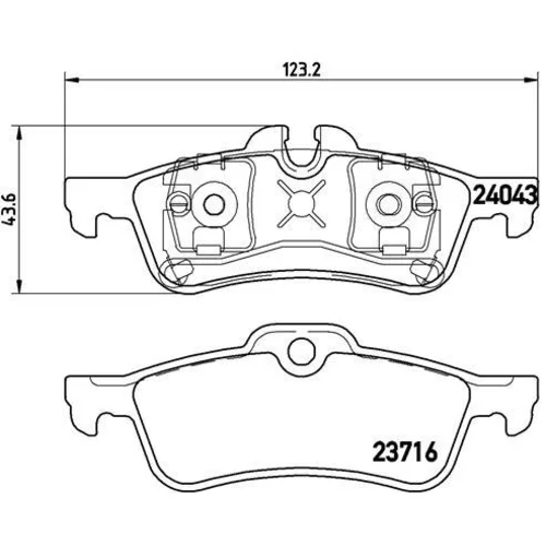 Sada brzdových platničiek kotúčovej brzdy BREMBO P 06 032