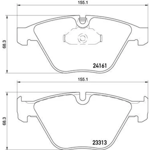 Sada brzdových platničiek kotúčovej brzdy BREMBO P 06 081