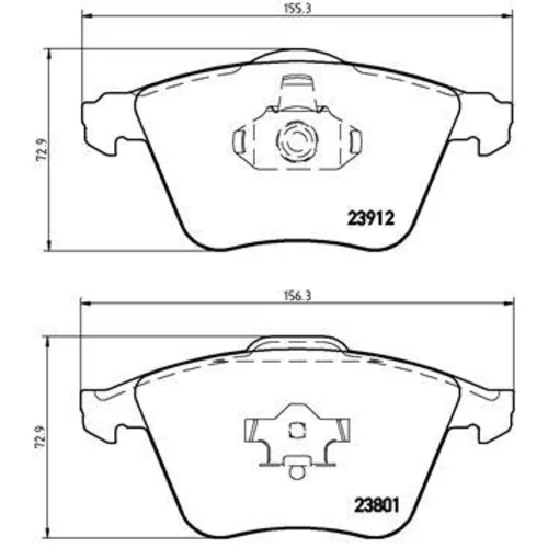 Sada brzdových platničiek kotúčovej brzdy BREMBO P 10 012