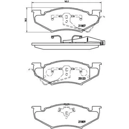 Sada brzdových platničiek kotúčovej brzdy BREMBO P 11 020