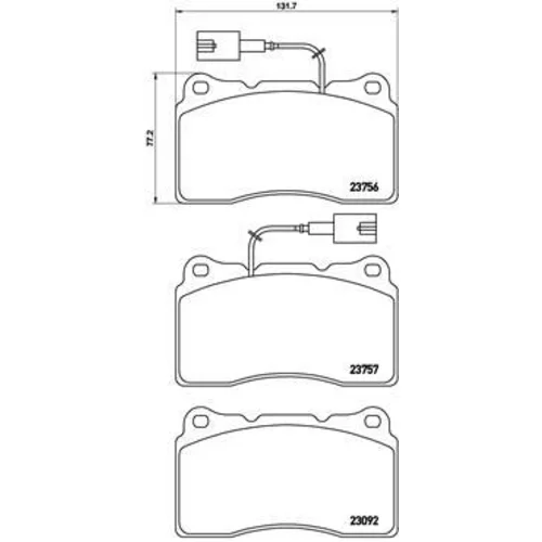 Sada brzdových platničiek kotúčovej brzdy BREMBO P 23 134X