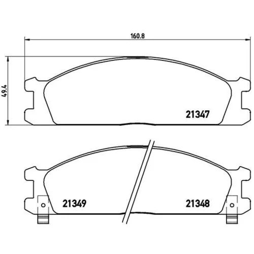 Sada brzdových platničiek kotúčovej brzdy BREMBO P 24 026