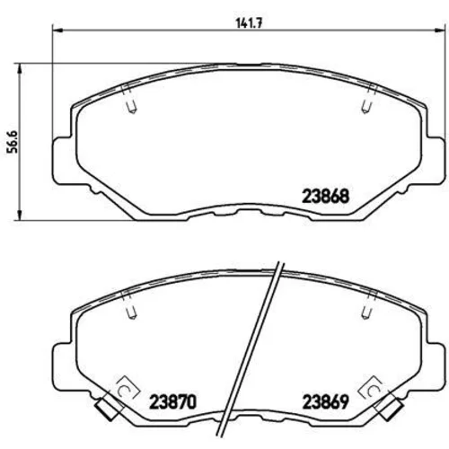 Sada brzdových platničiek kotúčovej brzdy BREMBO P 28 035X