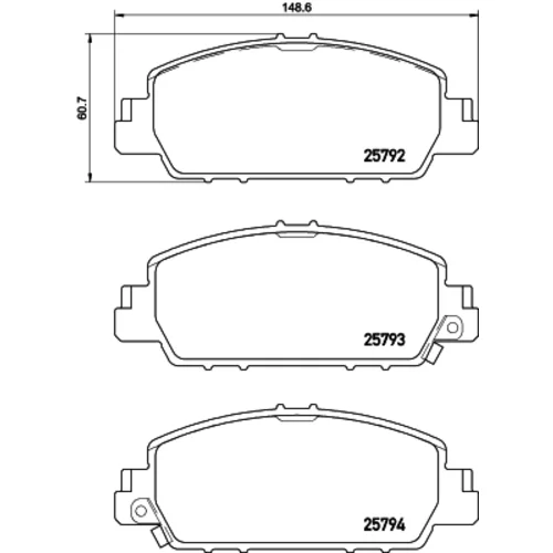 Sada brzdových platničiek kotúčovej brzdy BREMBO P 28 077