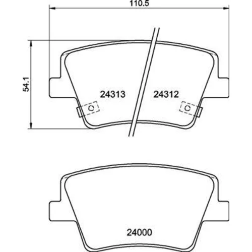 Sada brzdových platničiek kotúčovej brzdy BREMBO P 30 117