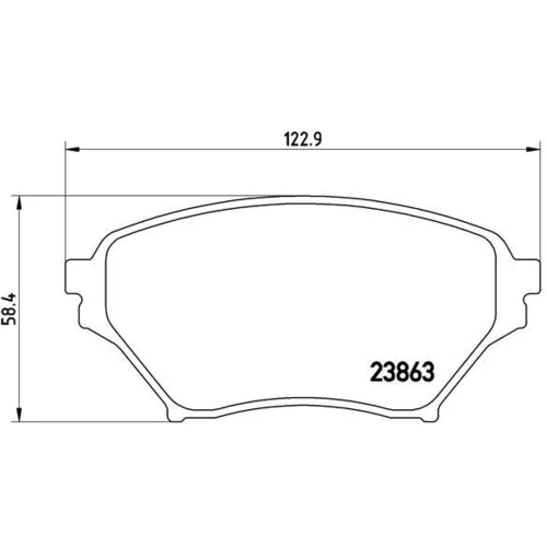 Sada brzdových platničiek kotúčovej brzdy BREMBO P 49 029