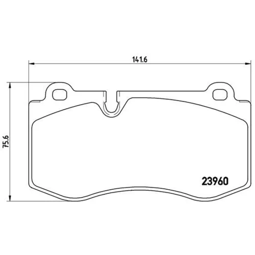 Sada brzdových platničiek kotúčovej brzdy BREMBO P 50 074X