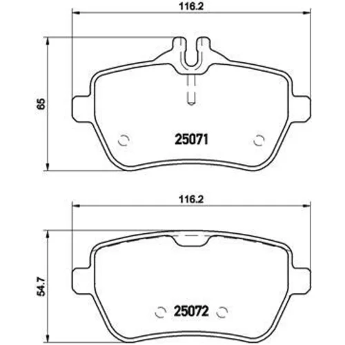 Sada brzdových platničiek kotúčovej brzdy BREMBO P 50 103