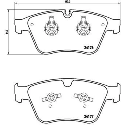 Sada brzdových platničiek kotúčovej brzdy BREMBO P 50 105