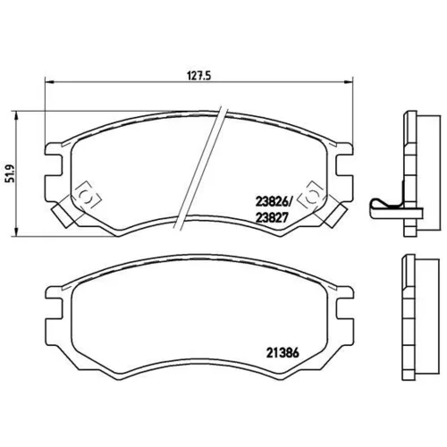 Sada brzdových platničiek kotúčovej brzdy BREMBO P 56 055