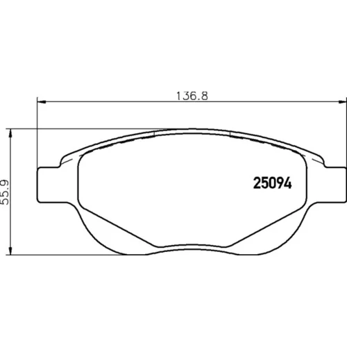 Sada brzdových platničiek kotúčovej brzdy BREMBO P 61 137