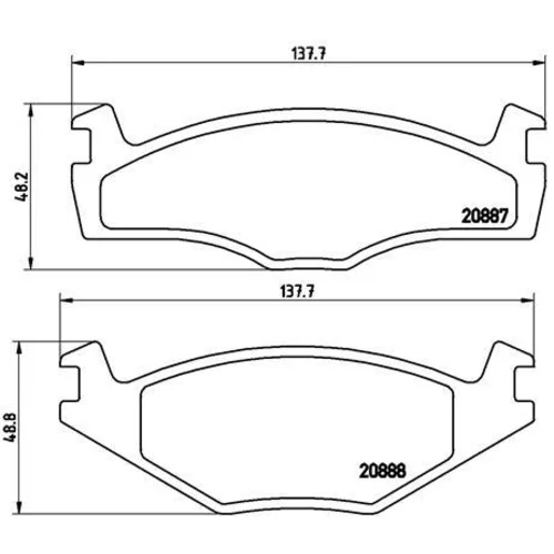 Sada brzdových platničiek kotúčovej brzdy BREMBO P 85 012