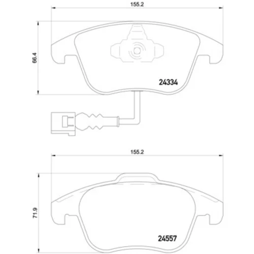 Sada brzdových platničiek kotúčovej brzdy BREMBO P 85 130