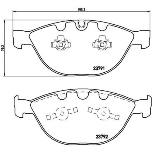 Sada brzdových platničiek kotúčovej brzdy BREMBO P 06 047