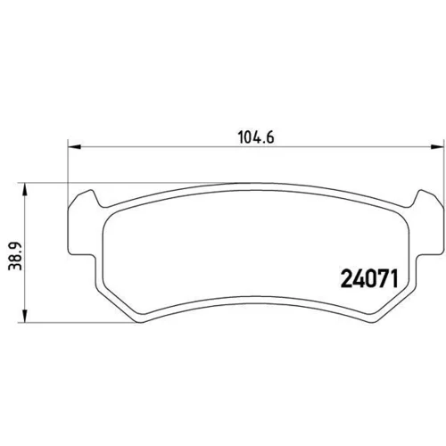 Sada brzdových platničiek kotúčovej brzdy BREMBO P 10 001