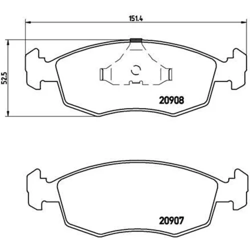 Sada brzdových platničiek kotúčovej brzdy BREMBO P 24 019