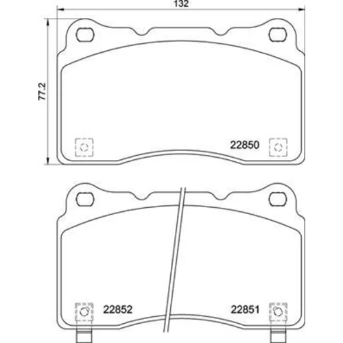 Sada brzdových platničiek kotúčovej brzdy BREMBO P 28 099