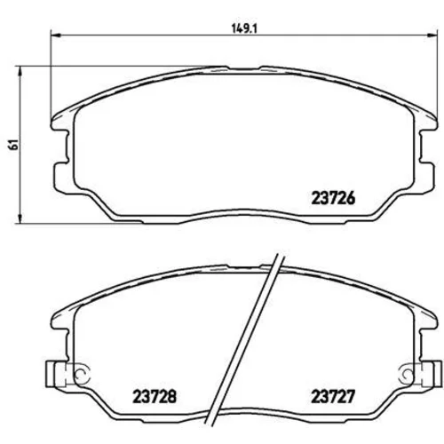 Sada brzdových platničiek kotúčovej brzdy BREMBO P 30 028