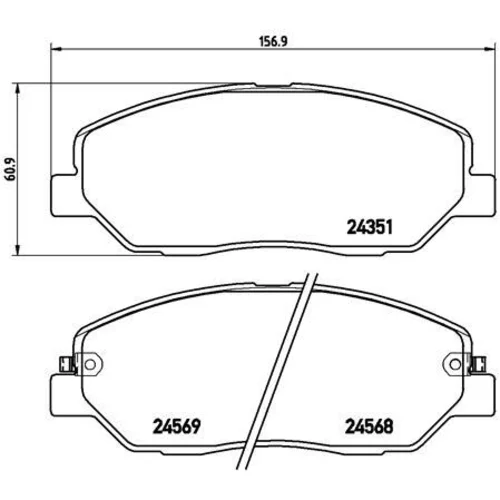 Sada brzdových platničiek kotúčovej brzdy BREMBO P 30 036