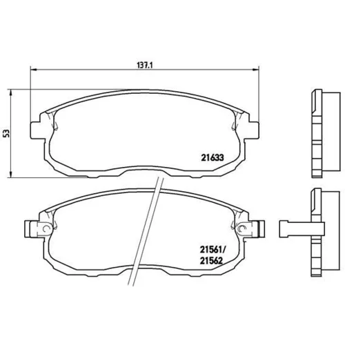 Sada brzdových platničiek kotúčovej brzdy P 56 021 /BREMBO/