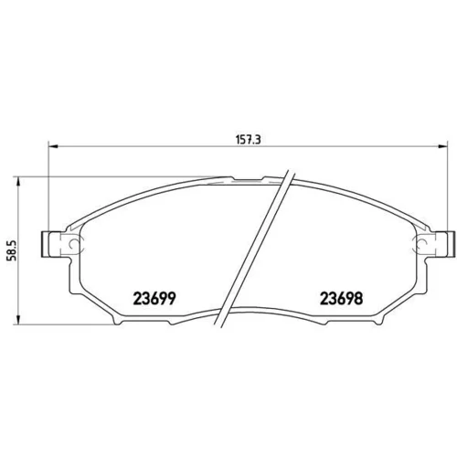 Sada brzdových platničiek kotúčovej brzdy BREMBO P 56 058