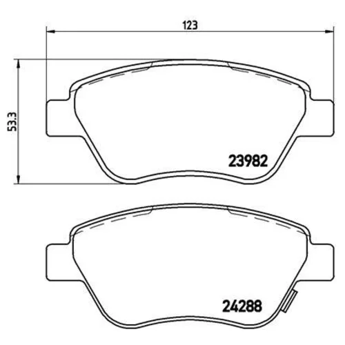 Sada brzdových platničiek kotúčovej brzdy BREMBO P 59 051