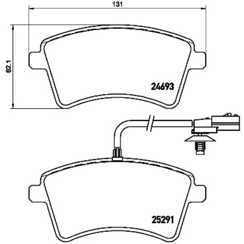 Sada brzdových platničiek kotúčovej brzdy BREMBO P 68 058