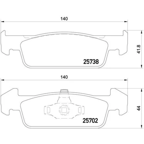 Sada brzdových platničiek kotúčovej brzdy BREMBO P 68 060