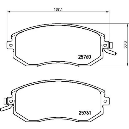 Sada brzdových platničiek kotúčovej brzdy BREMBO P 78 021X