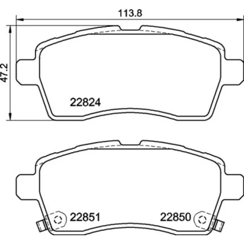 Sada brzdových platničiek kotúčovej brzdy BREMBO P 79 037